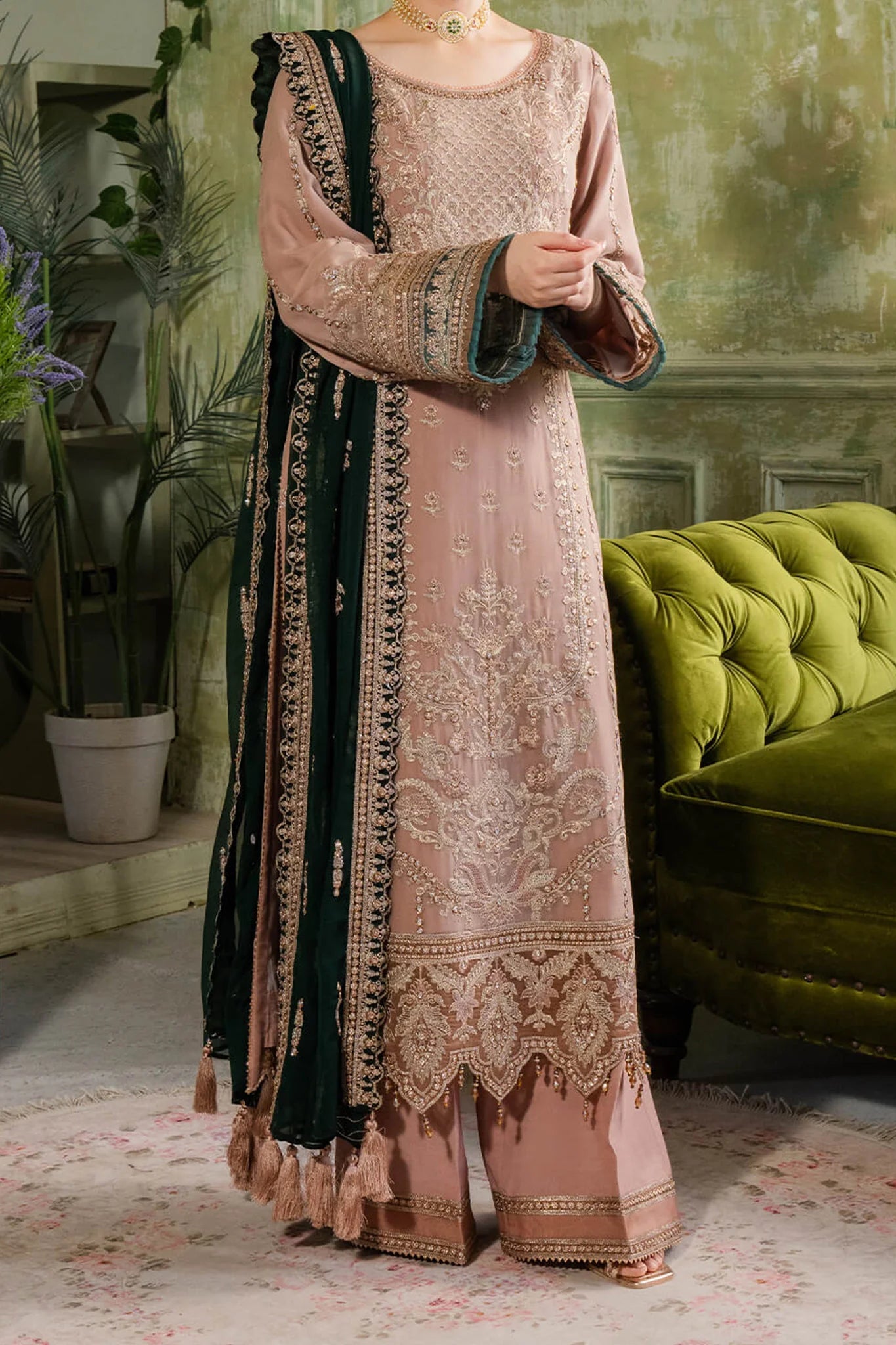 Naina By Imrozia Unstitched 3 Piece Luxury Chiffon Collection'2024-I-195-Gul