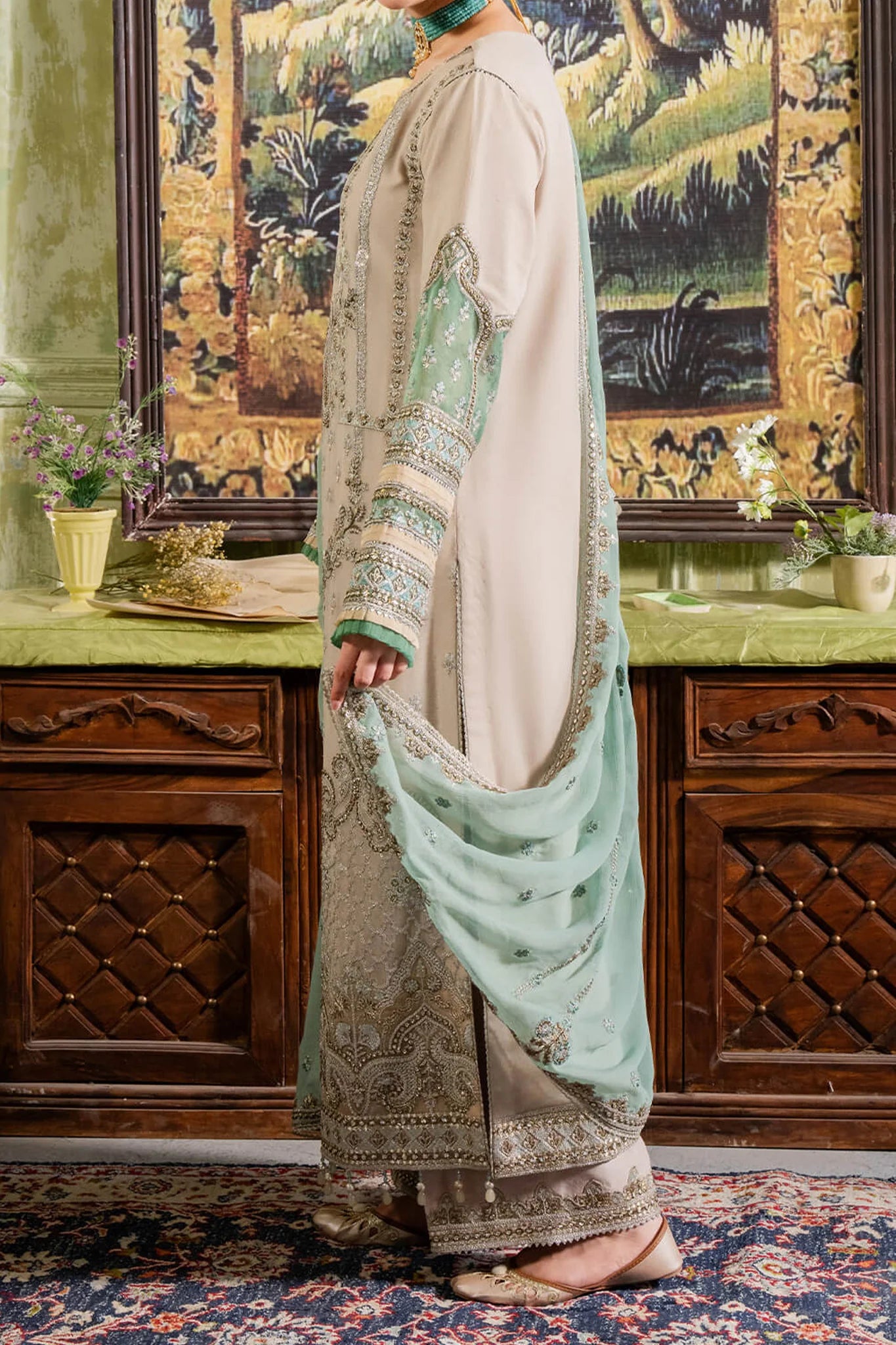 Naina By Imrozia Unstitched 3 Piece Luxury Chiffon Collection'2024-I-198-Beena