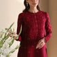 ZAIB MAROON LUXURY EMBROIDERED LAWN SET 2025 (NEL-25606)