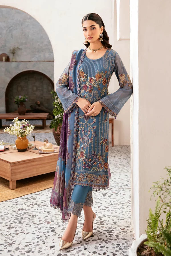 Ramsha Rangoon Semi Stitch Vol 12 | D-1202