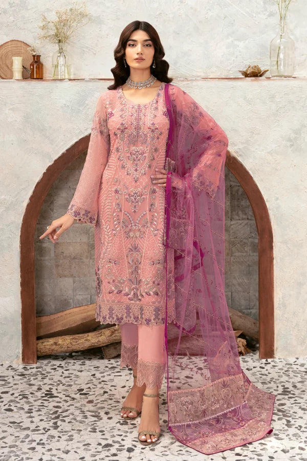 Ramsha Rangoon Semi Stitch Vol 12 | D-1201