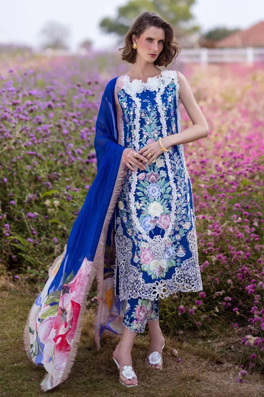 Mushq Hemline The Secret Garden Lawn | BLUE MORPH