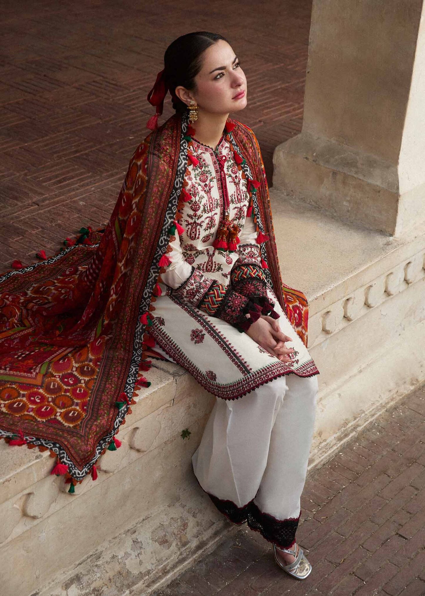 Hussain Rehar Summer Lawn 2024 | Fawn