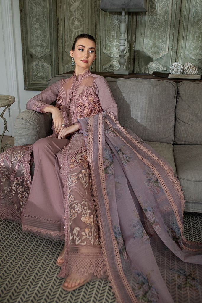 Sobia Nazir Luxury Lawn 2024 | Voilet Suit-Set