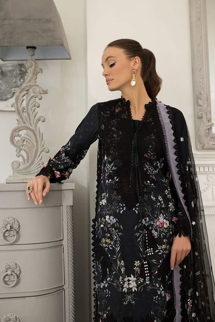 Sobia Nazir Luxury Lawn 2024 | Black Suit-Set