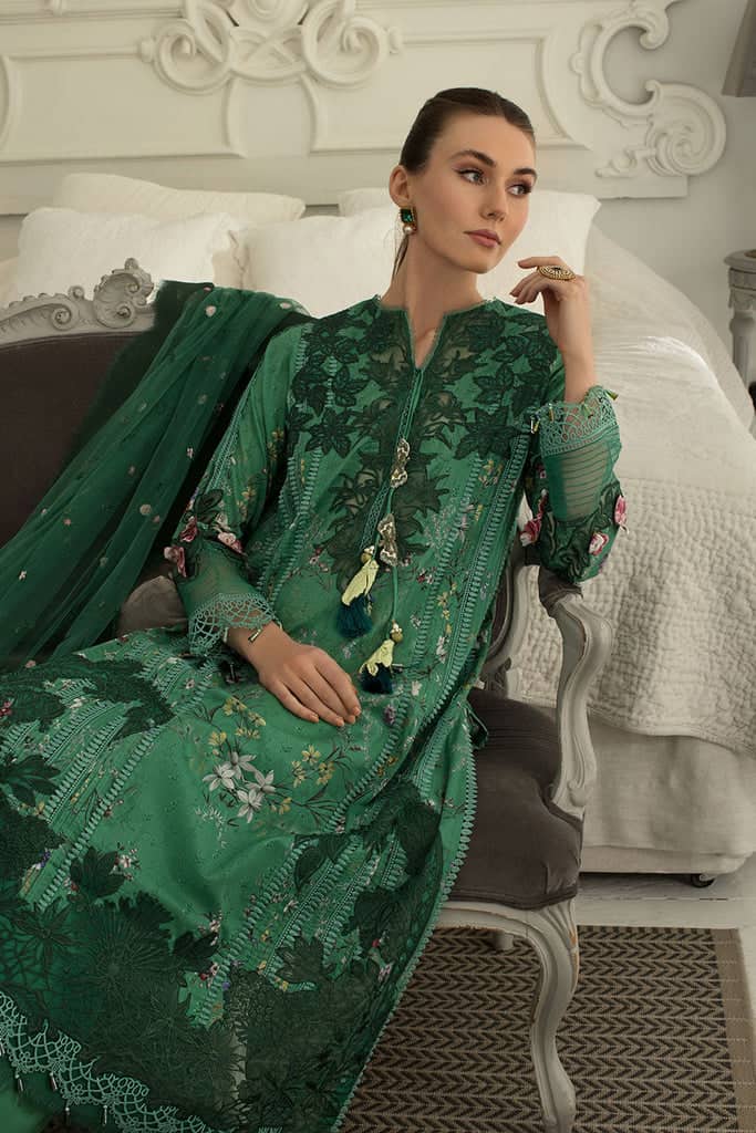 Sobia Nazir Luxury Lawn 2024 | Green Suit-Set