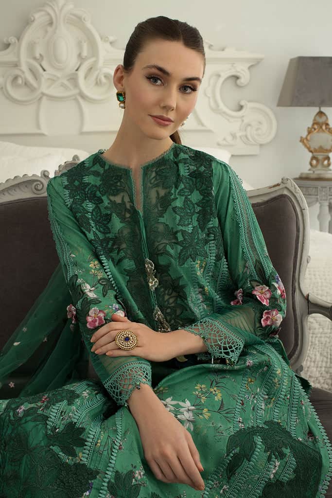 Sobia Nazir Luxury Lawn 2024 | Green Suit-Set