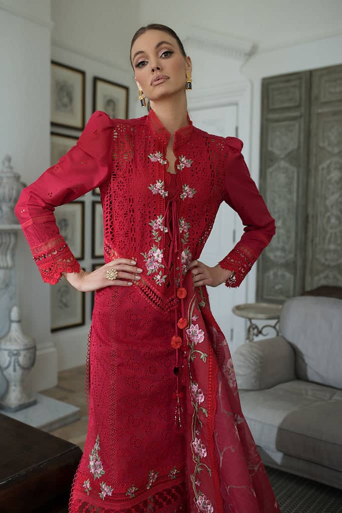 Sobia Nazir Luxury Lawn 2024 | Red Suit-Set