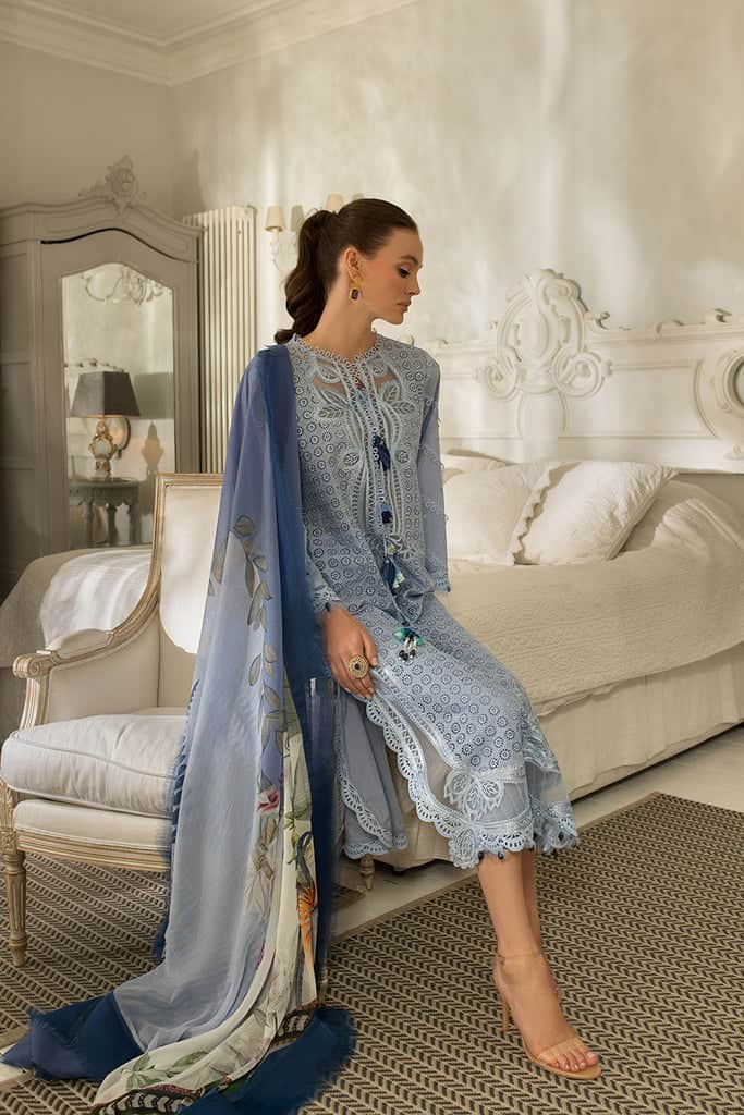 Sobia Nazir Luxury Lawn 2024 | Blue Suit-Set