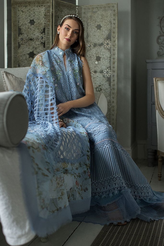 Sobia Nazir Luxury Lawn 2024 | Blue Suit-Set