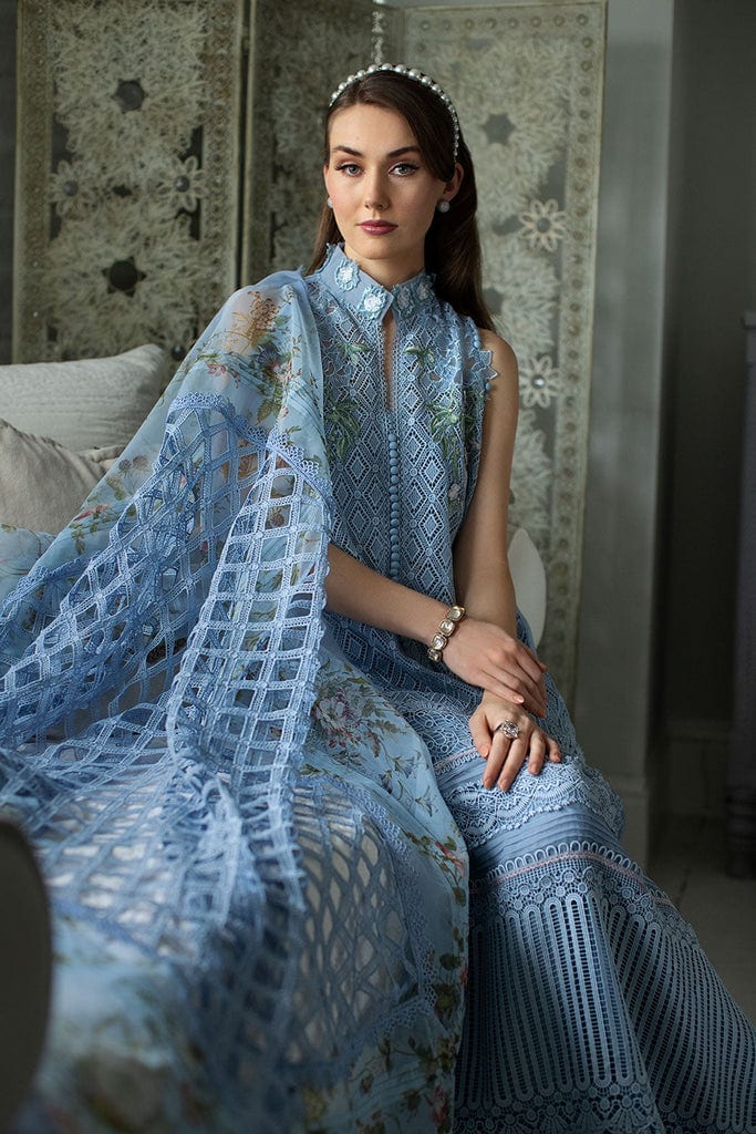 Sobia Nazir Luxury Lawn 2024 | Blue Suit-Set