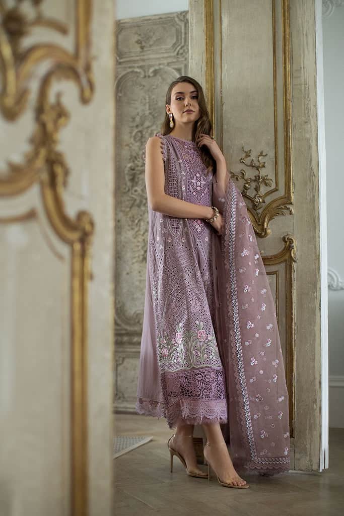 Sobia Nazir Luxury Lawn 2024 | Purple Suit-Set