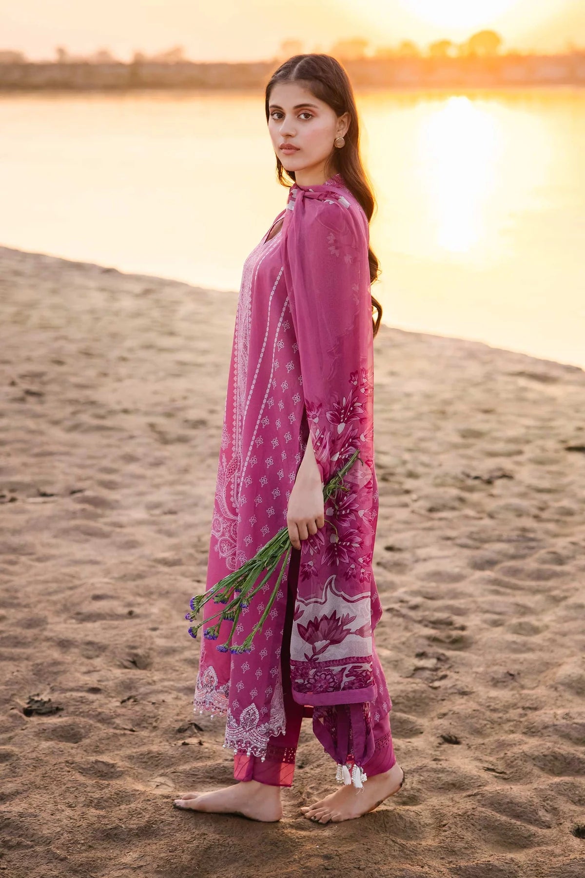 Maria.B M.Basics Embroidered Lawn 2024 | 408-B