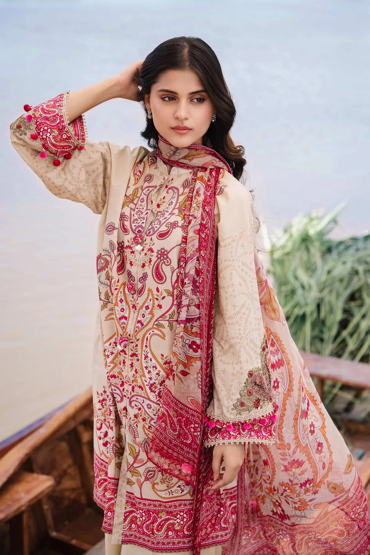 Maria.B M.Basics Embroidered Lawn 2024 | 410-B