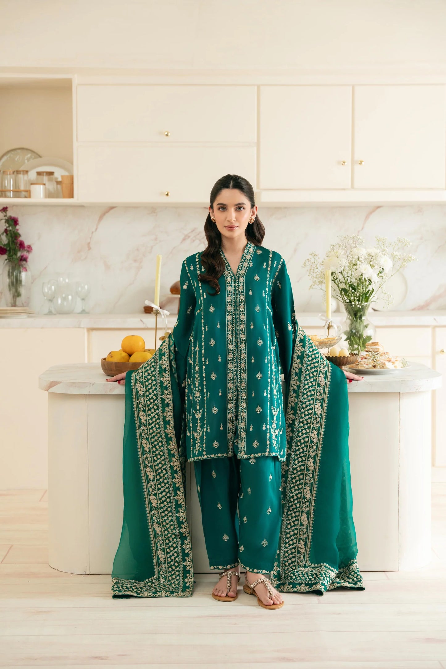 Agha Noor Festive Formals - Azalea Poison Grern