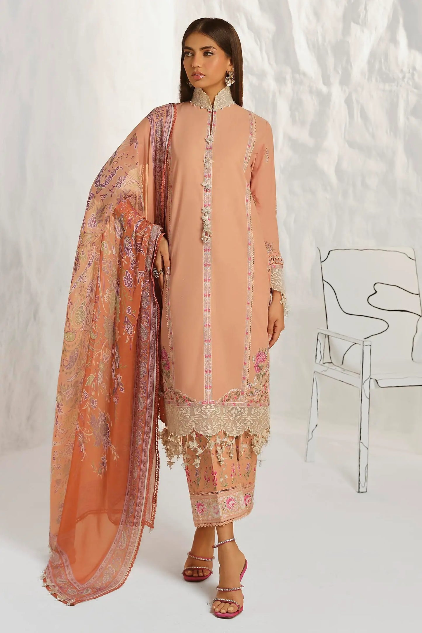 Sana Safinaz Muzlin Lawn | Spring V2 | M242-014B-CJ