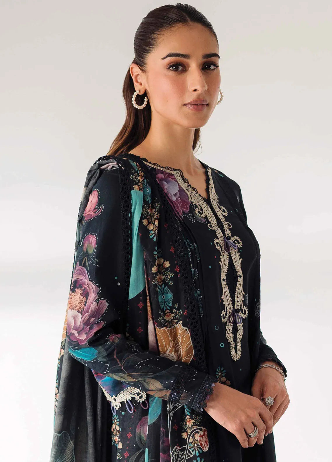 Qprints By Qalamkar Embroidered Lawn 2024 | QLM24QP AR-01 Aniqa