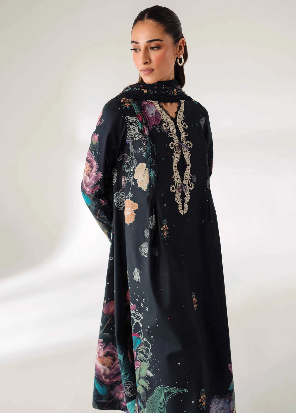 Qprints By Qalamkar Embroidered Lawn 2024 | QLM24QP AR-01 Aniqa