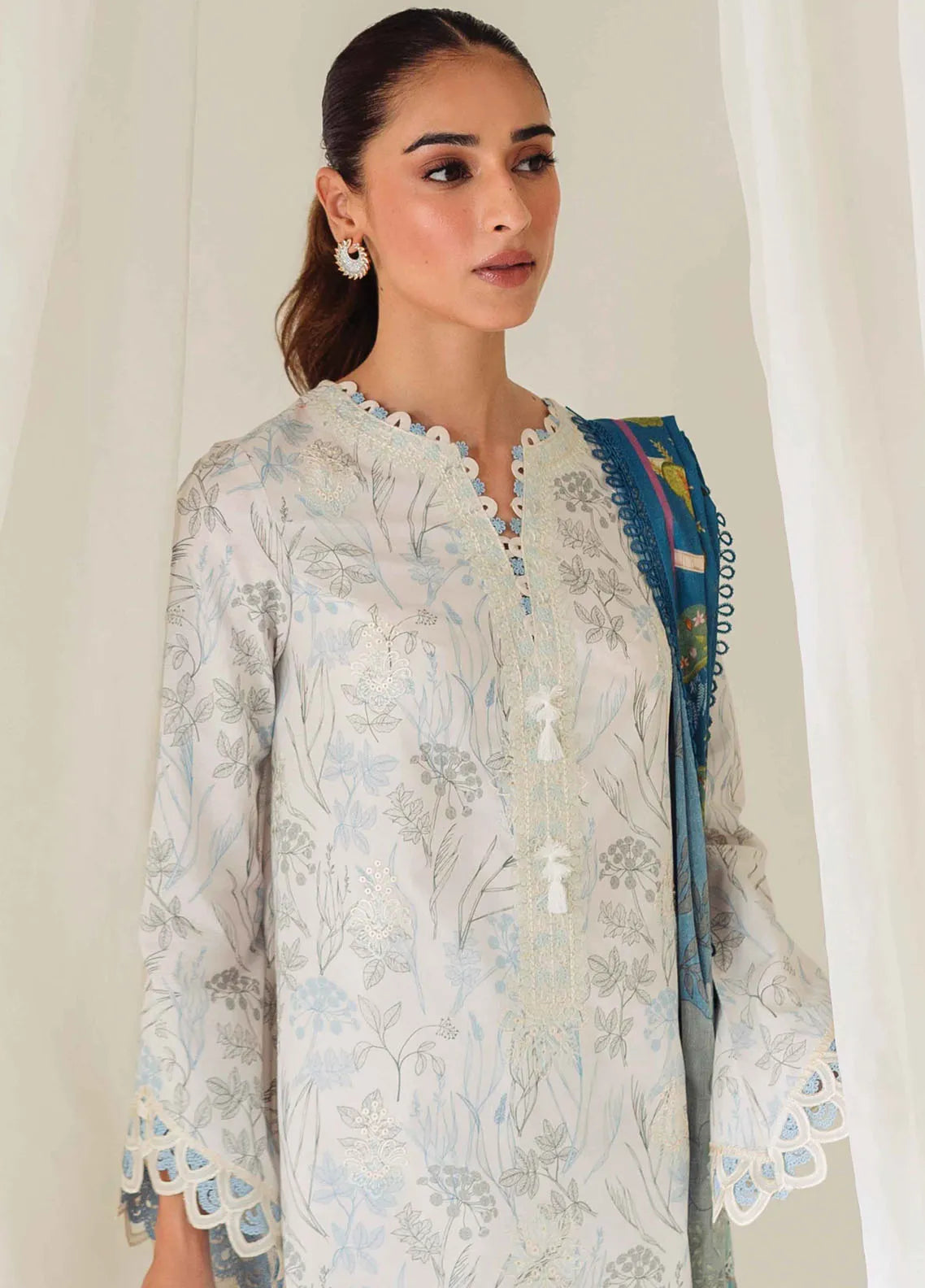 Qprints By Qalamkar Embroidered Lawn 2024 | QLM24QP AR-05 Florine