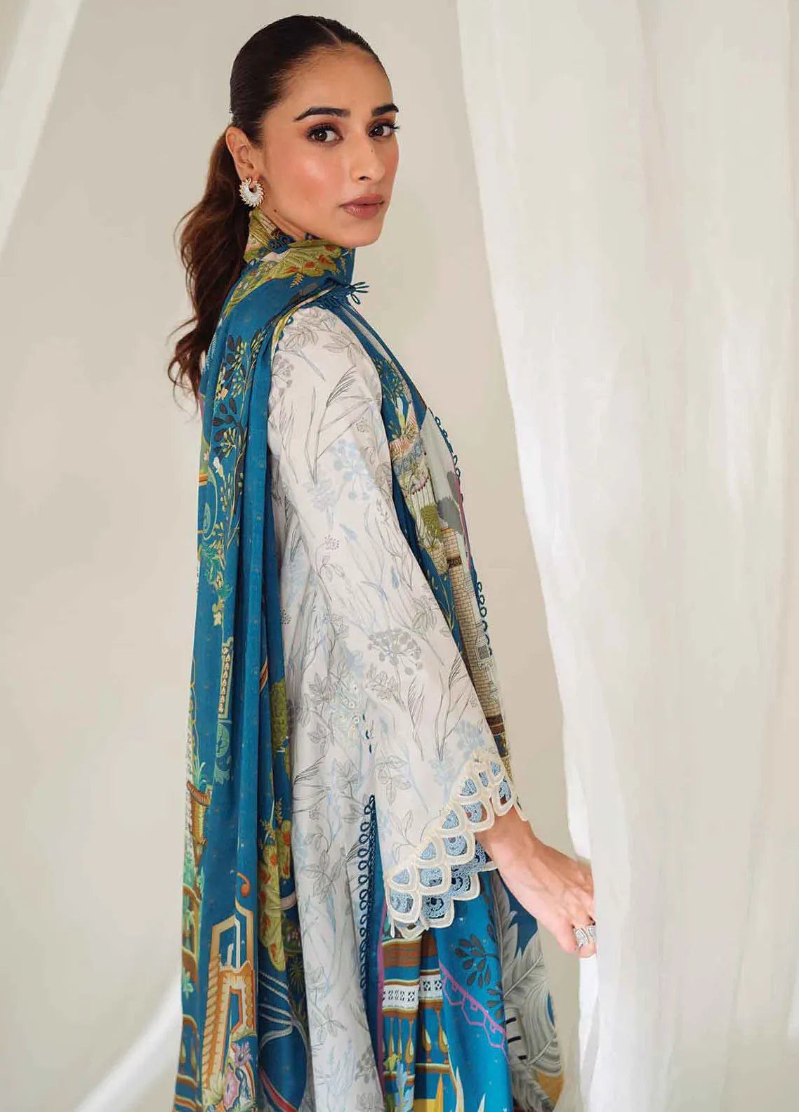 Qprints By Qalamkar Embroidered Lawn 2024 | QLM24QP AR-05 Florine