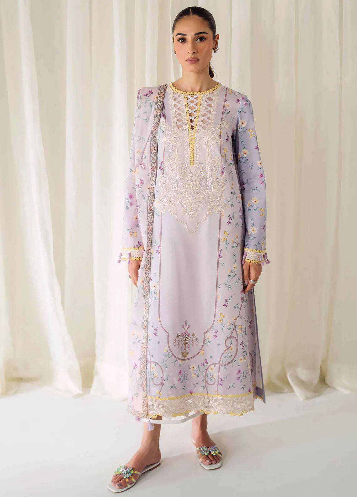 Qprints By Qalamkar Embroidered Lawn 2024 | QLM24QP AR-06 Orane