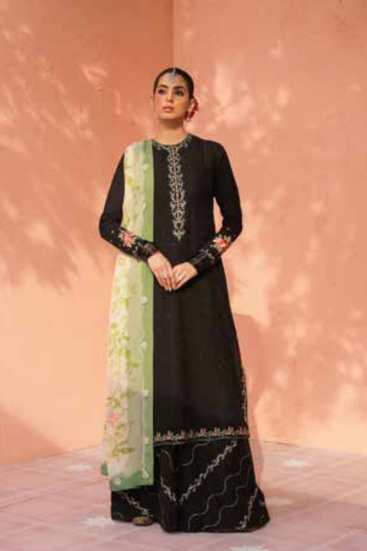 Zara Shahjahan S/S Luxury Lawn 23 Collection - Black Suit Set