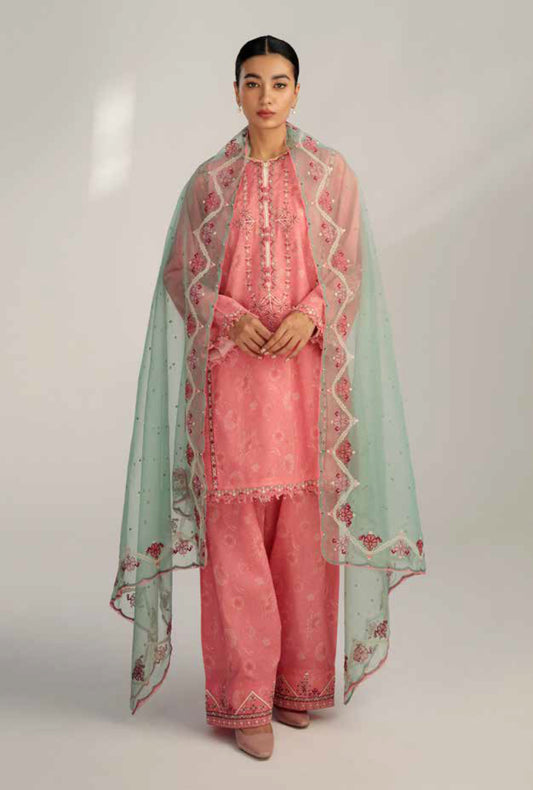 Coco By Zara Shahjahan Unstitched Lawn Summer Collection 6A – Pink