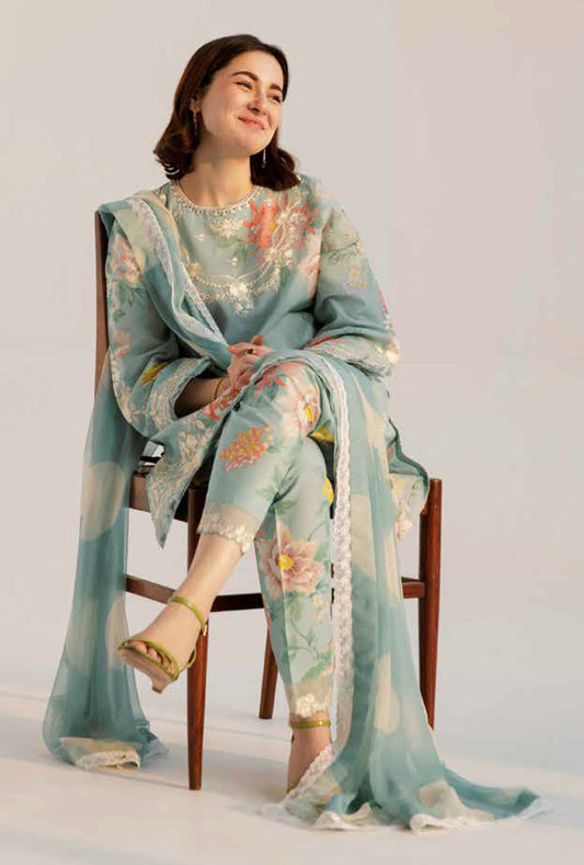 Coco By Zara Shahjahan Unstitched Lawn Summer Collection 5B – Blue