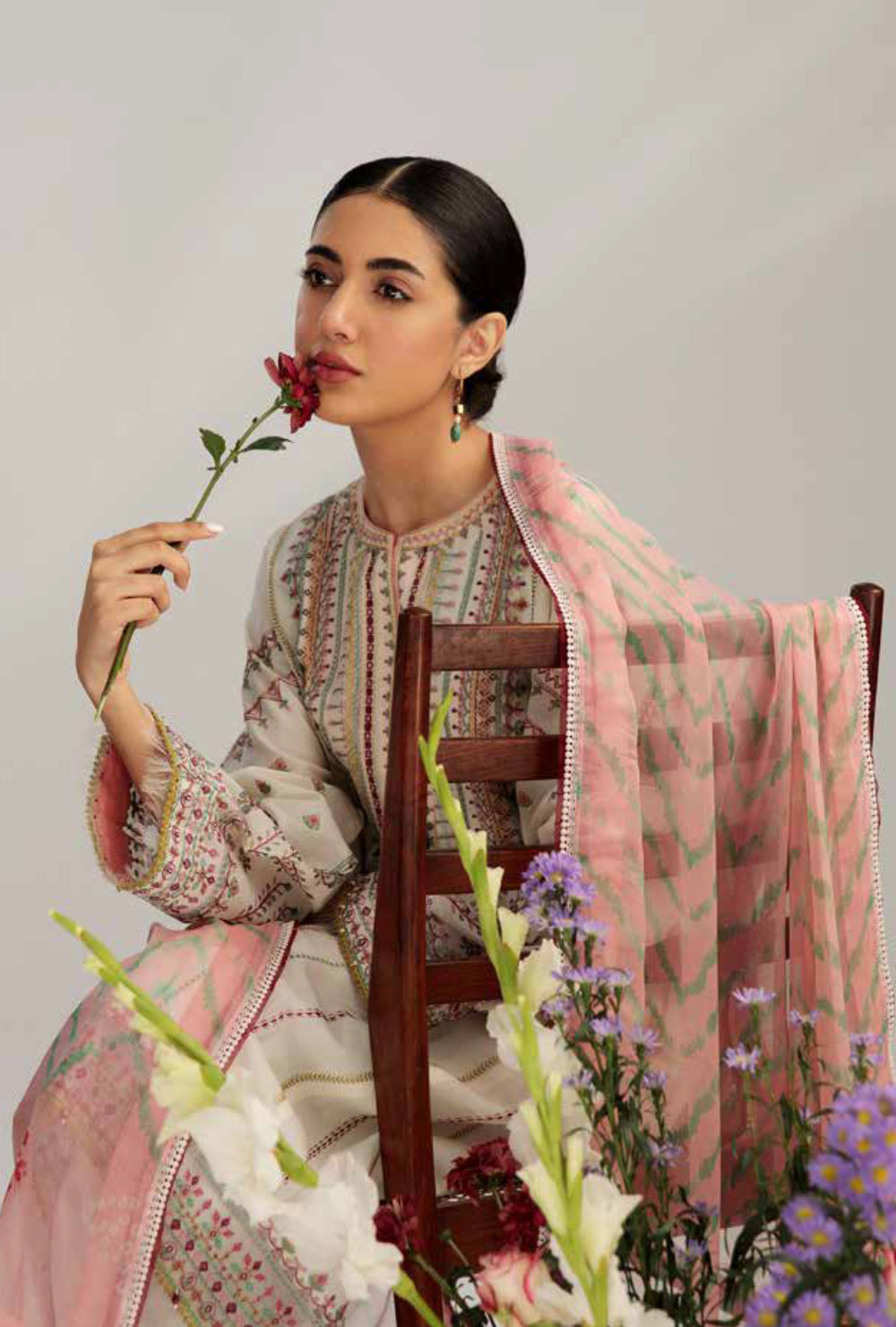 Coco By Zara Shahjahan Unstitched Lawn Summer Collection 4B – White