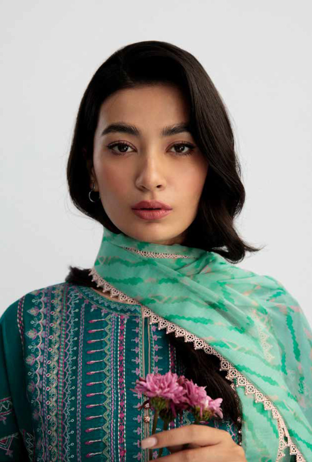 Coco By Zara Shahjahan Unstitched Lawn Summer Collection 4A – Teal